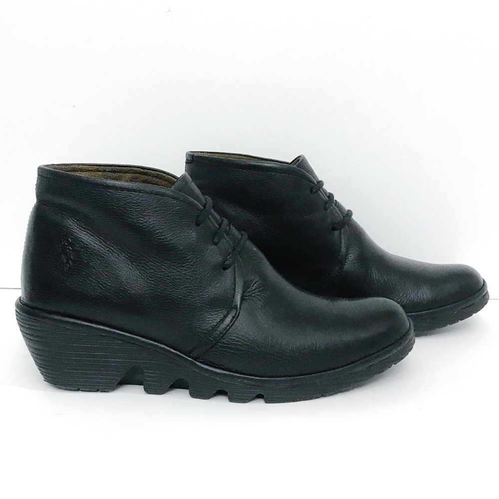 SOLD Fly London Pert Leather Booties - Picture 3 of 8